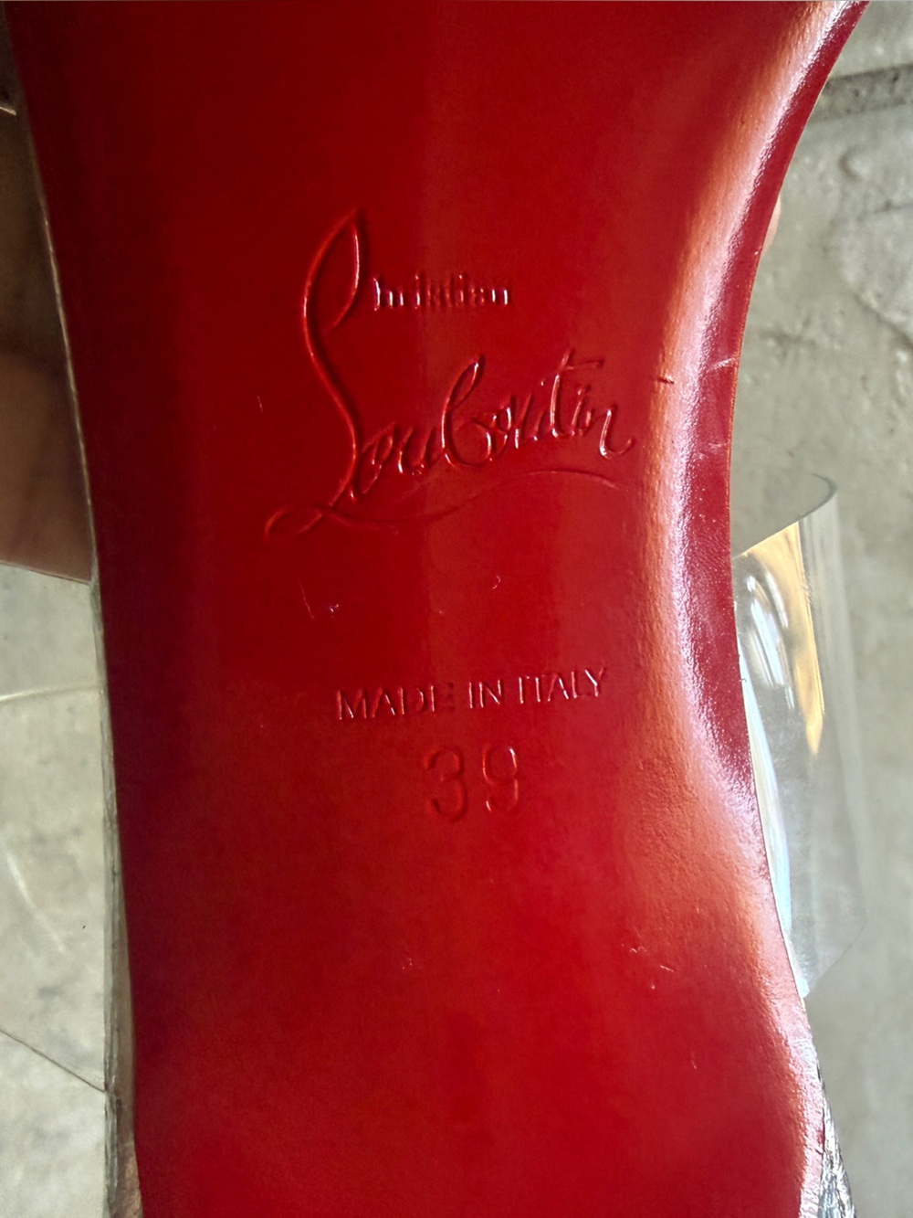 CHRISTIAN LOUBOUTIN Just Nothing Clear Slide Sandals NEW - Picture 10 of 11